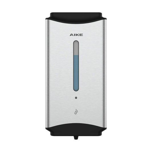 AIKE Heavy Duty Automatic Soap Dispenser,37oz for Bathroom,Brushed Steel | 5-Level and Savety Key for Commercial(4*AA