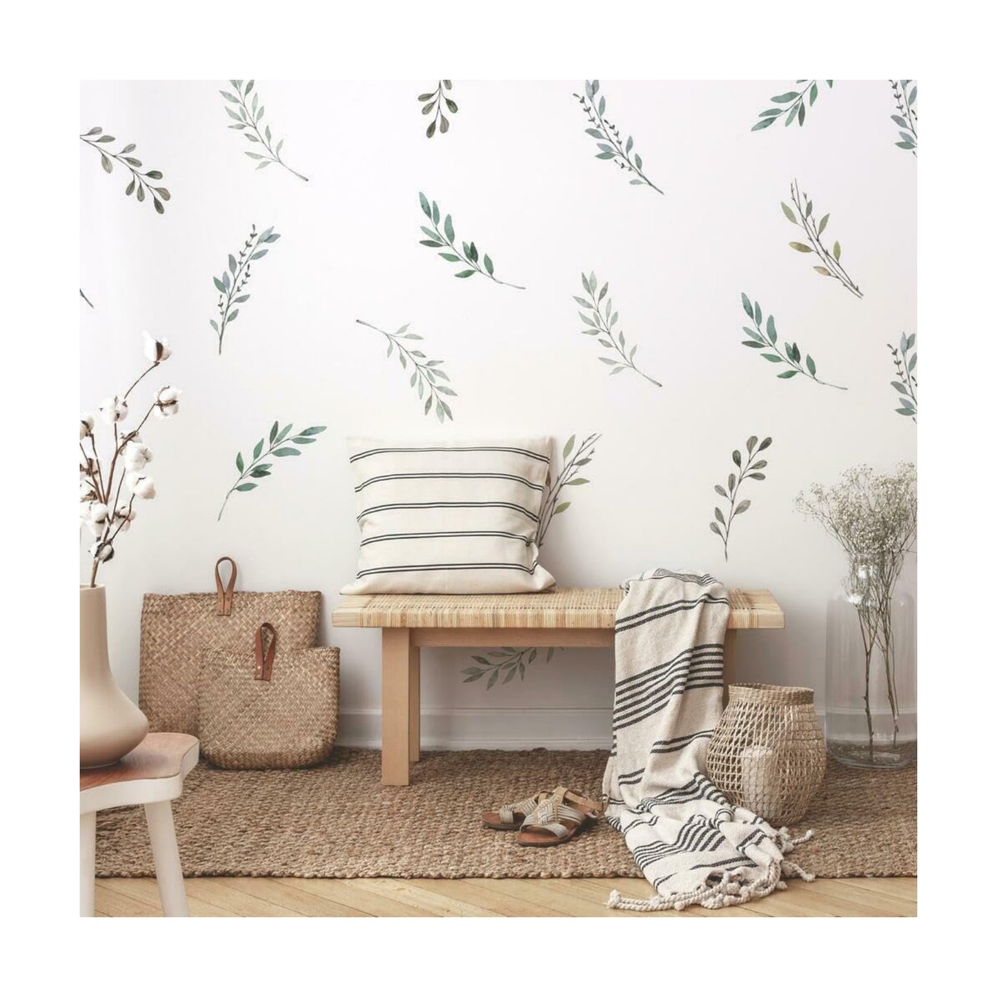 RMK4581SCS Rustic Peel and Stick Wall Decals / Country Leaves