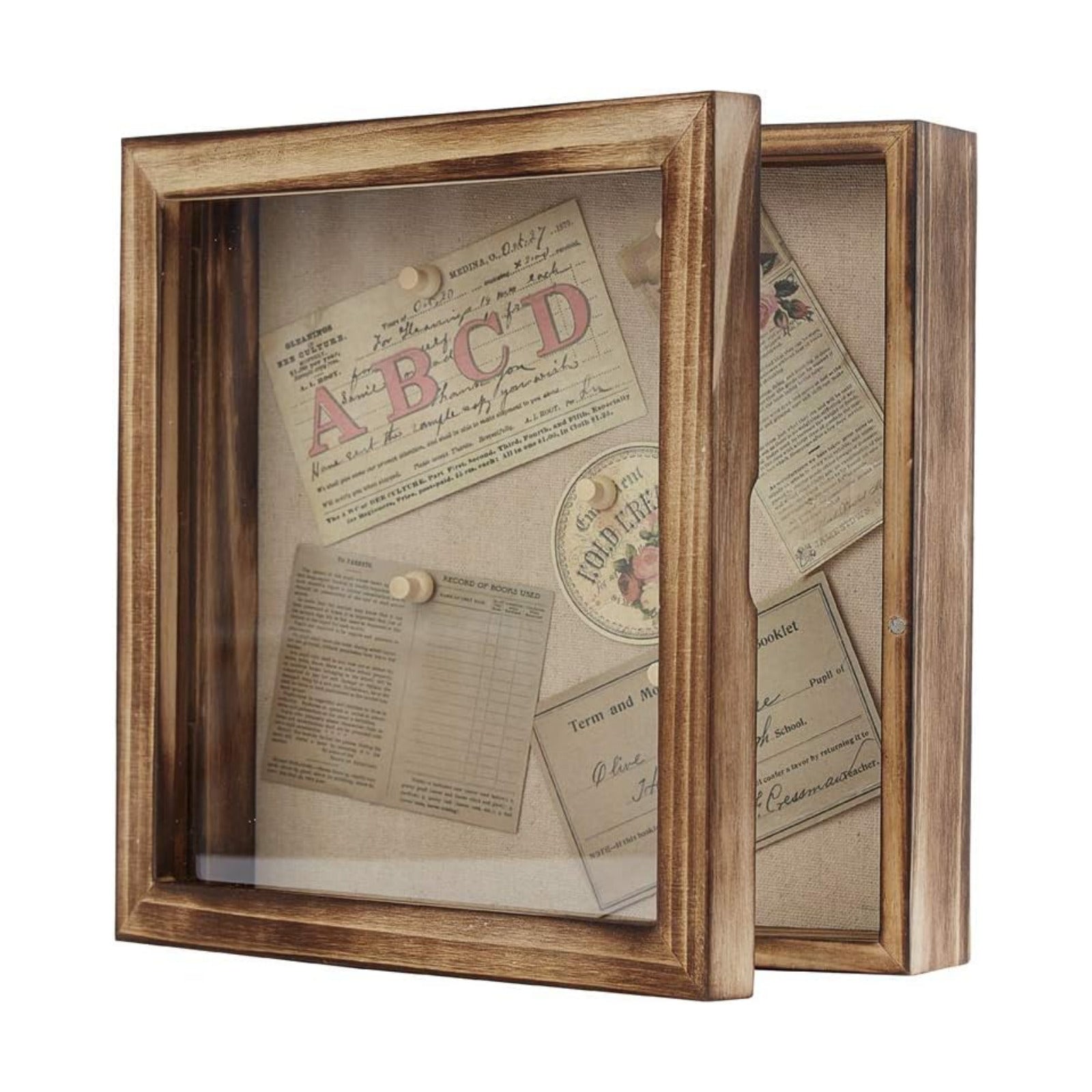 Freezing point Shadow Box Frame 10x10 Shadow Box Display Case with Linen Back Memorabilia Awards Medals Bouquet Photos
