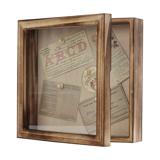 Freezing point Shadow Box Frame 10x10 Shadow Box Display Case with Linen Back Memorabilia Awards Medals Bouquet Photos