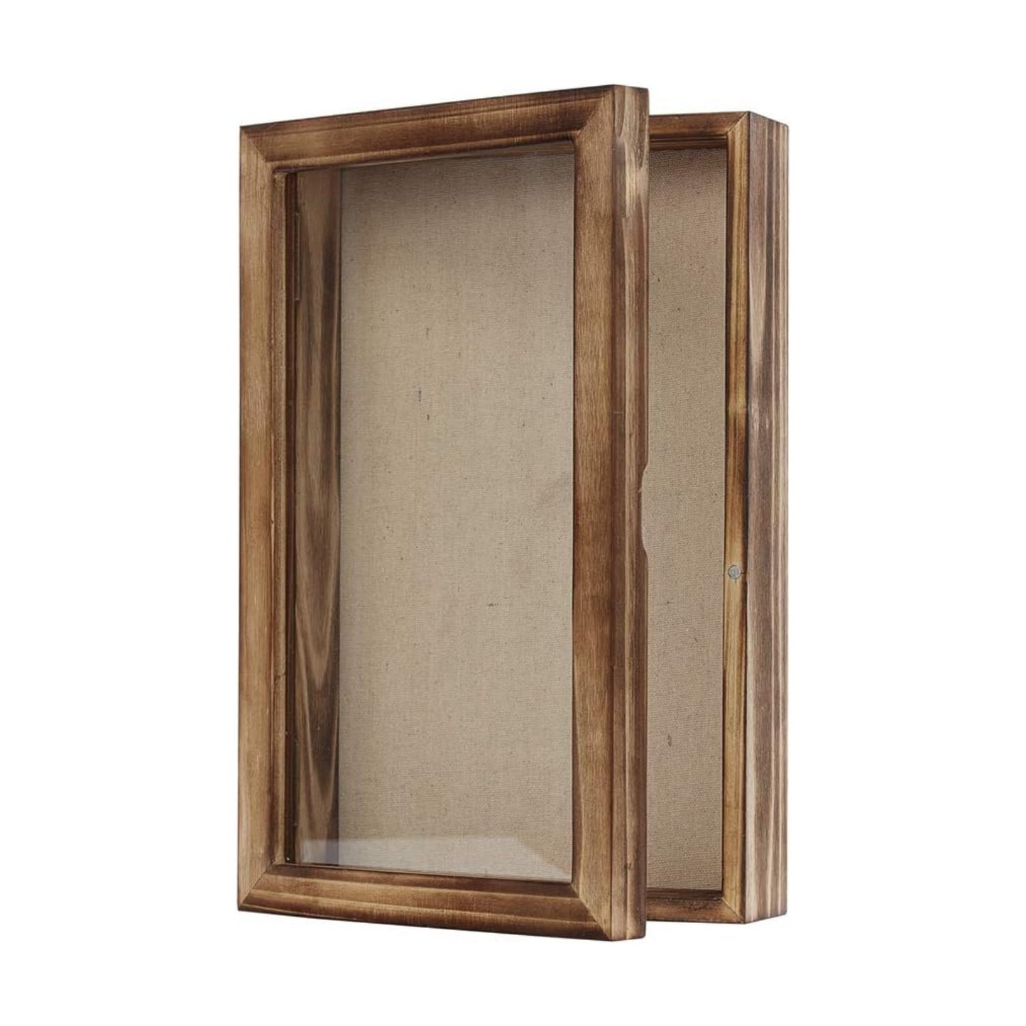Freezing point Shadow Box Frame 8x12.5 Shadow Box Display Case with Linen Back Memorabilia Awards Medals Bouquet Photos