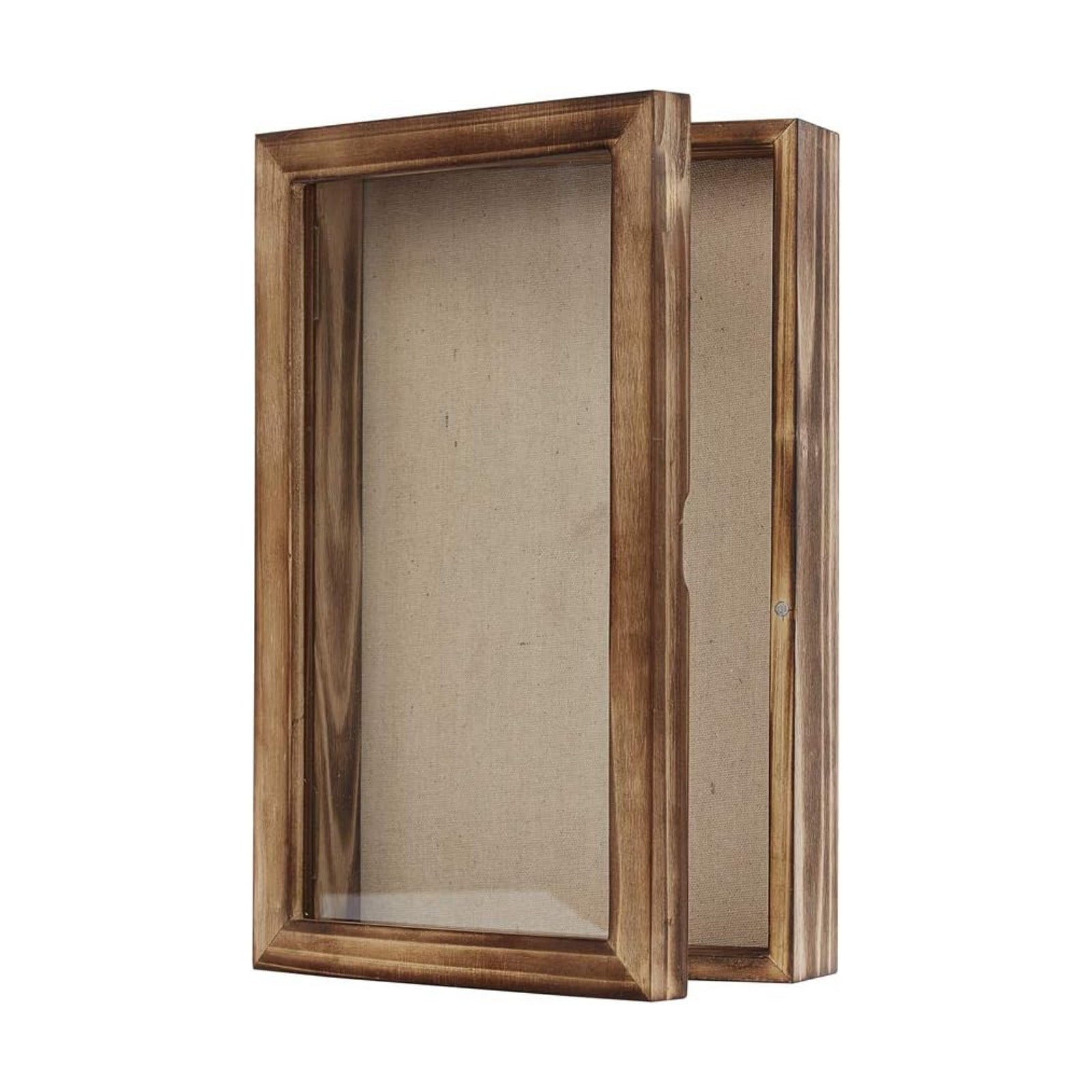Freezing point Shadow Box Frame 8x12.5 Shadow Box Display Case with Linen Back Memorabilia Awards Medals Bouquet Photos