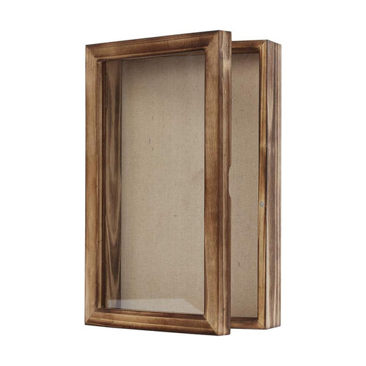 Freezing point Shadow Box Frame 8x12.5 Shadow Box Display Case with Linen Back Memorabilia Awards Medals Bouquet Photos