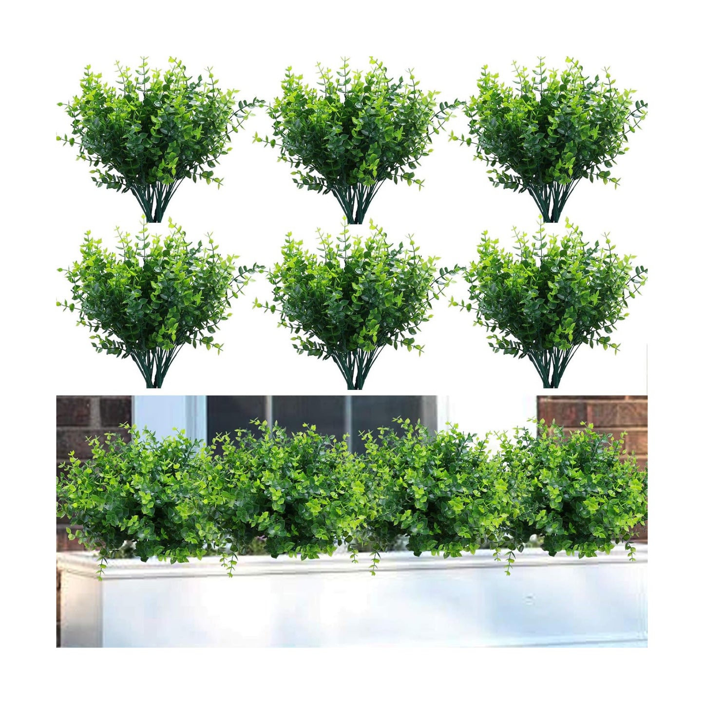 Artificial Boxwood Stems / Boxwood-10 / Set of 10