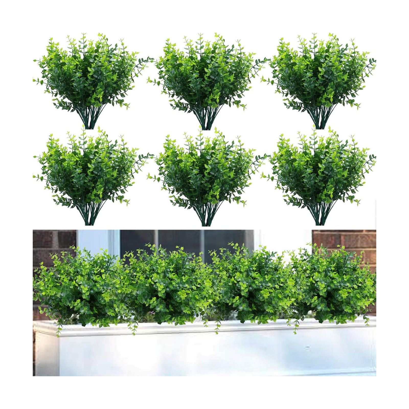 Artificial Boxwood Stems / Boxwood-10 / Set of 10