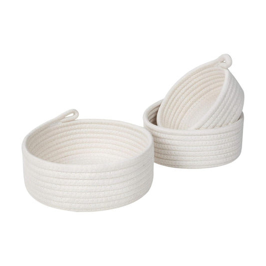 Small Catch All Basket / Natural White / Set of 3