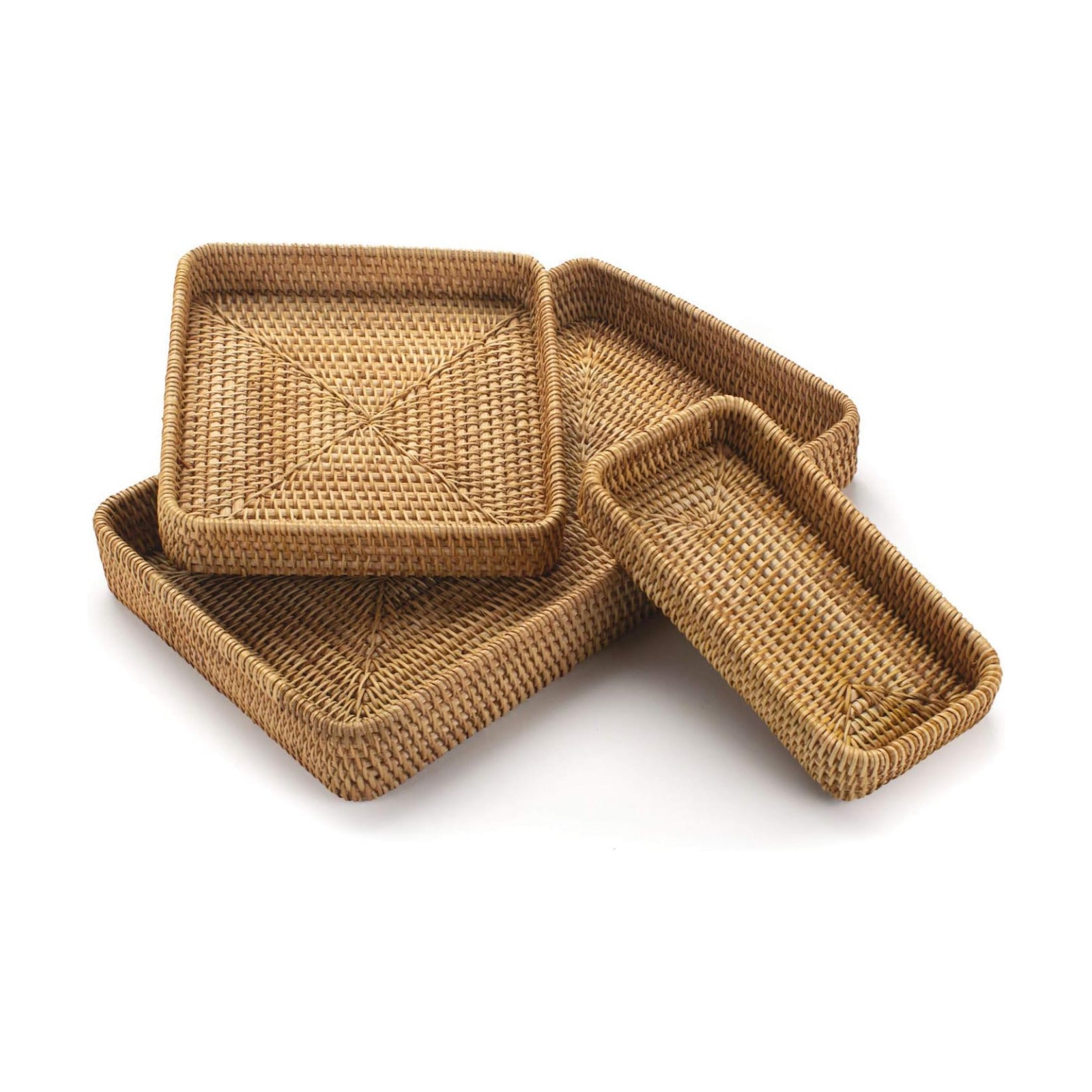 Rattan Serving Tray / Natural / Set of 3