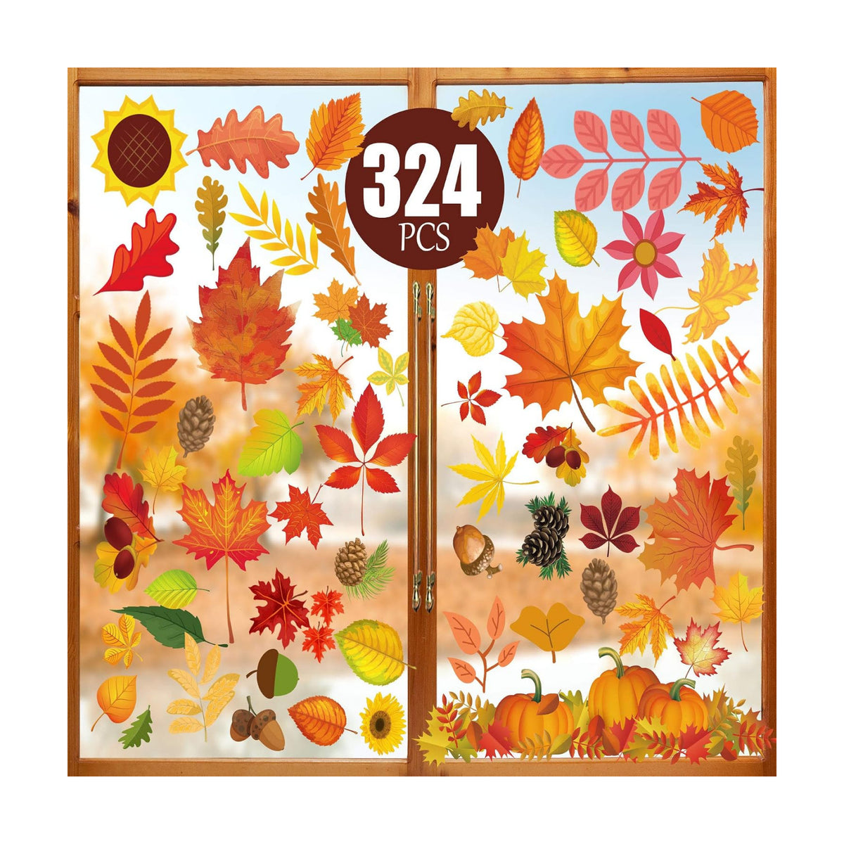 Fall Decorations 324 PCS Fall Window Clings Stickers Decorations
