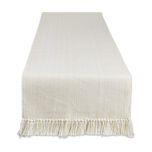 DII Variegated Tabletop Collection, Table Runner3x108, Off-White