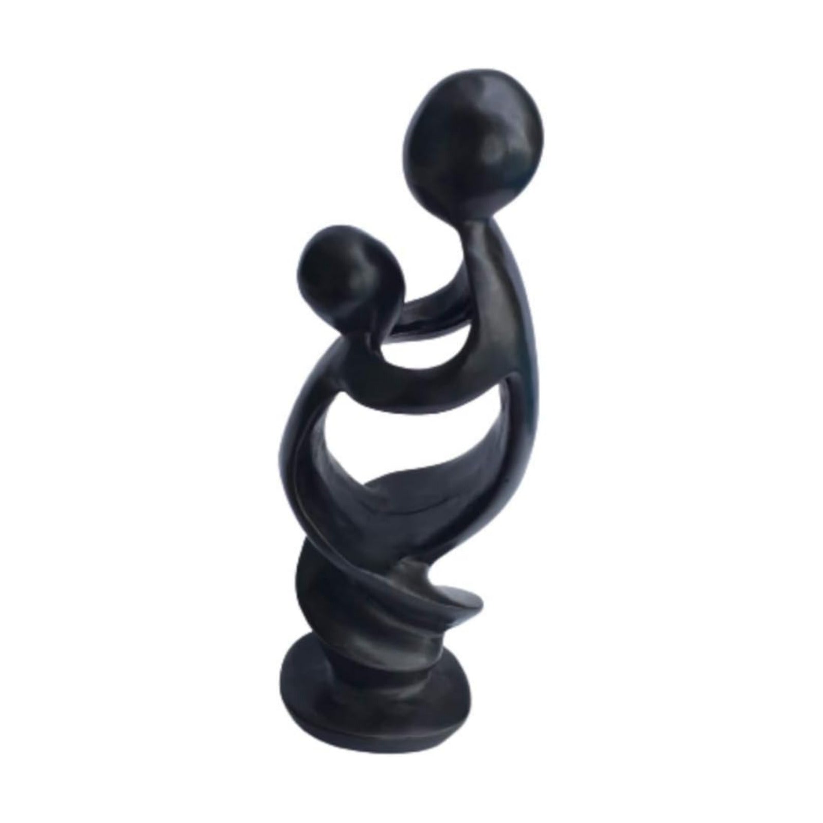 Mother and Child Figurine Abstract Mom Dad Family Love Sculpture Small Resin / 8.5 In:mom and Child