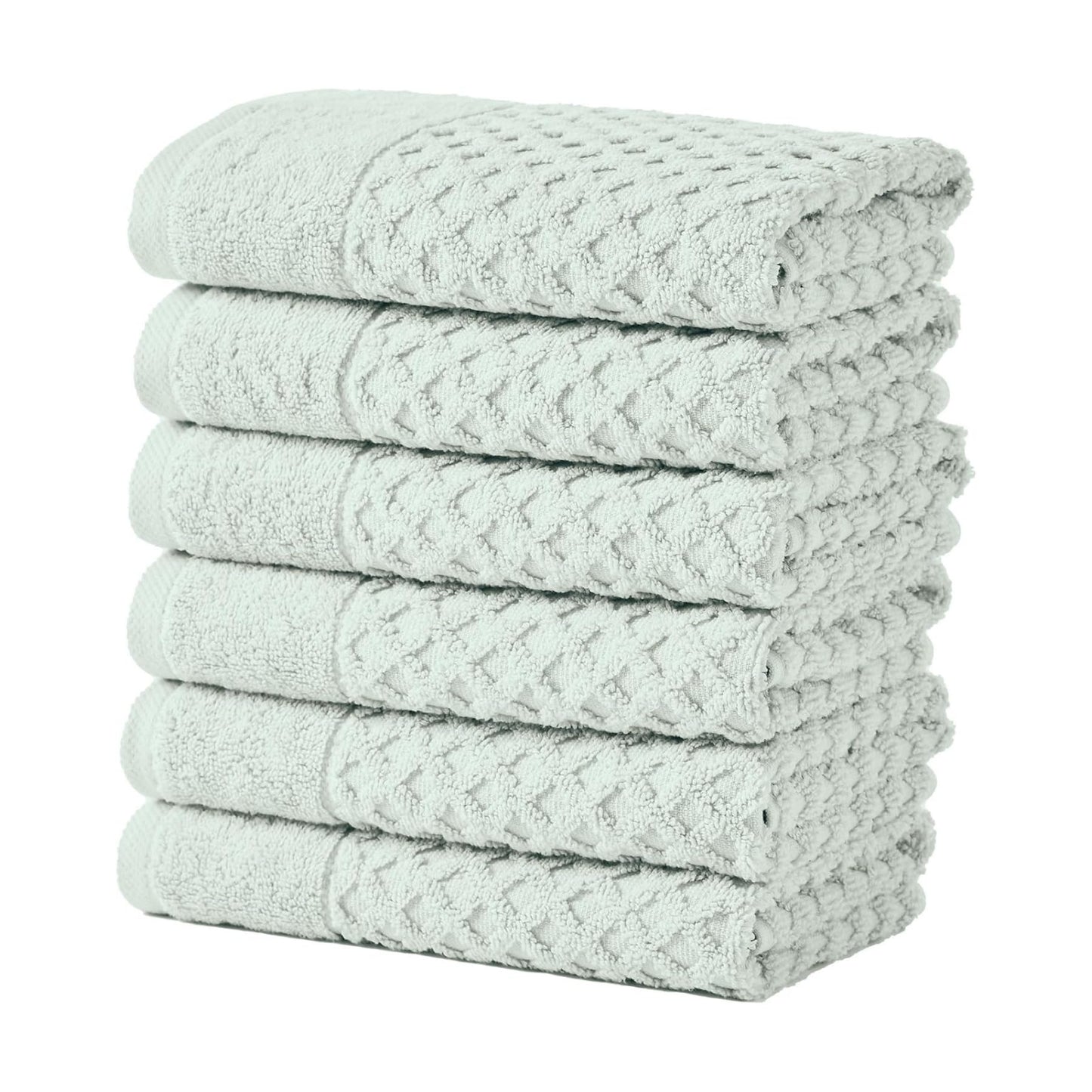 Great Bay Home Hand Towels - 100% Cotton 6 Pack 26x16 Hand Towel Set - Absorbent, Durable, Quick-Dry Towels for