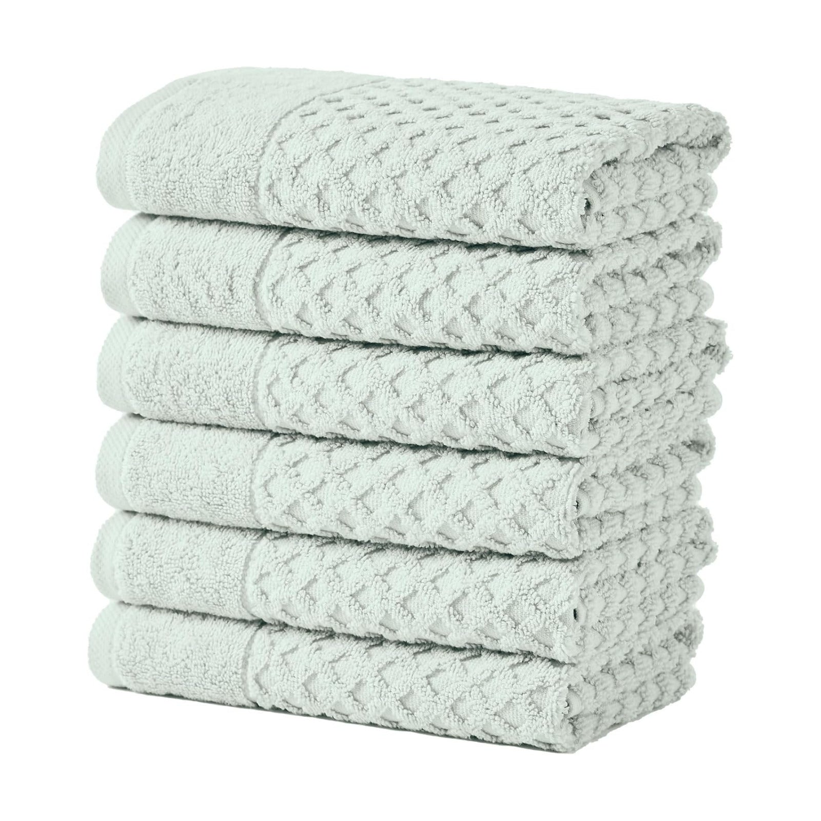 Great Bay Home Hand Towels - 100% Cotton 6 Pack 26x16 Hand Towel Set - Absorbent, Durable, Quick-Dry Towels for