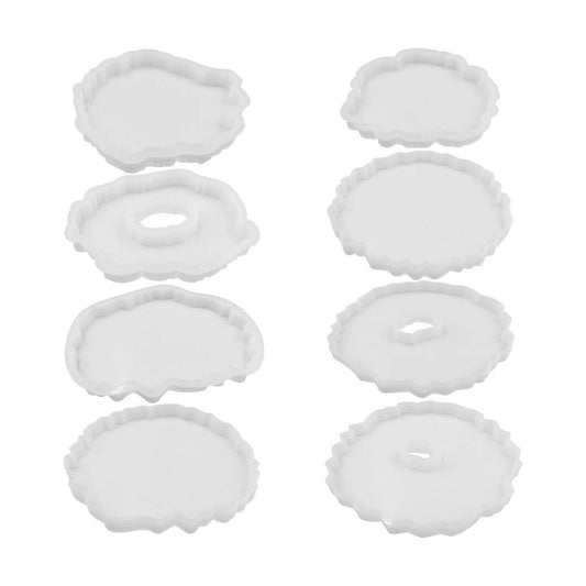 Coaster Silicone Epoxy Resin Molds / Set of 8