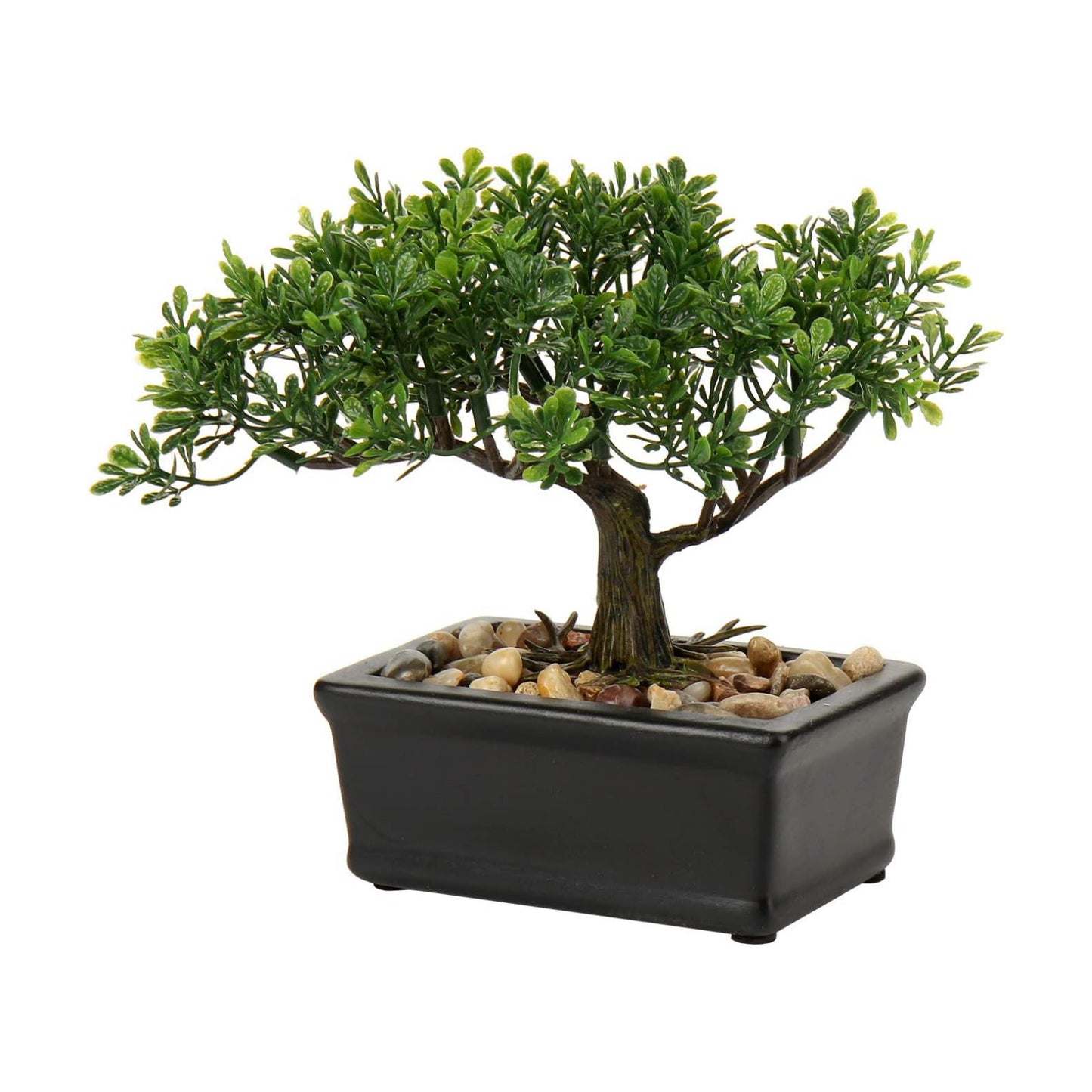 Artificial Bonsai Tree Juniper Faux Plants Indoor Small Fake Plants Decor / 6" Ficus