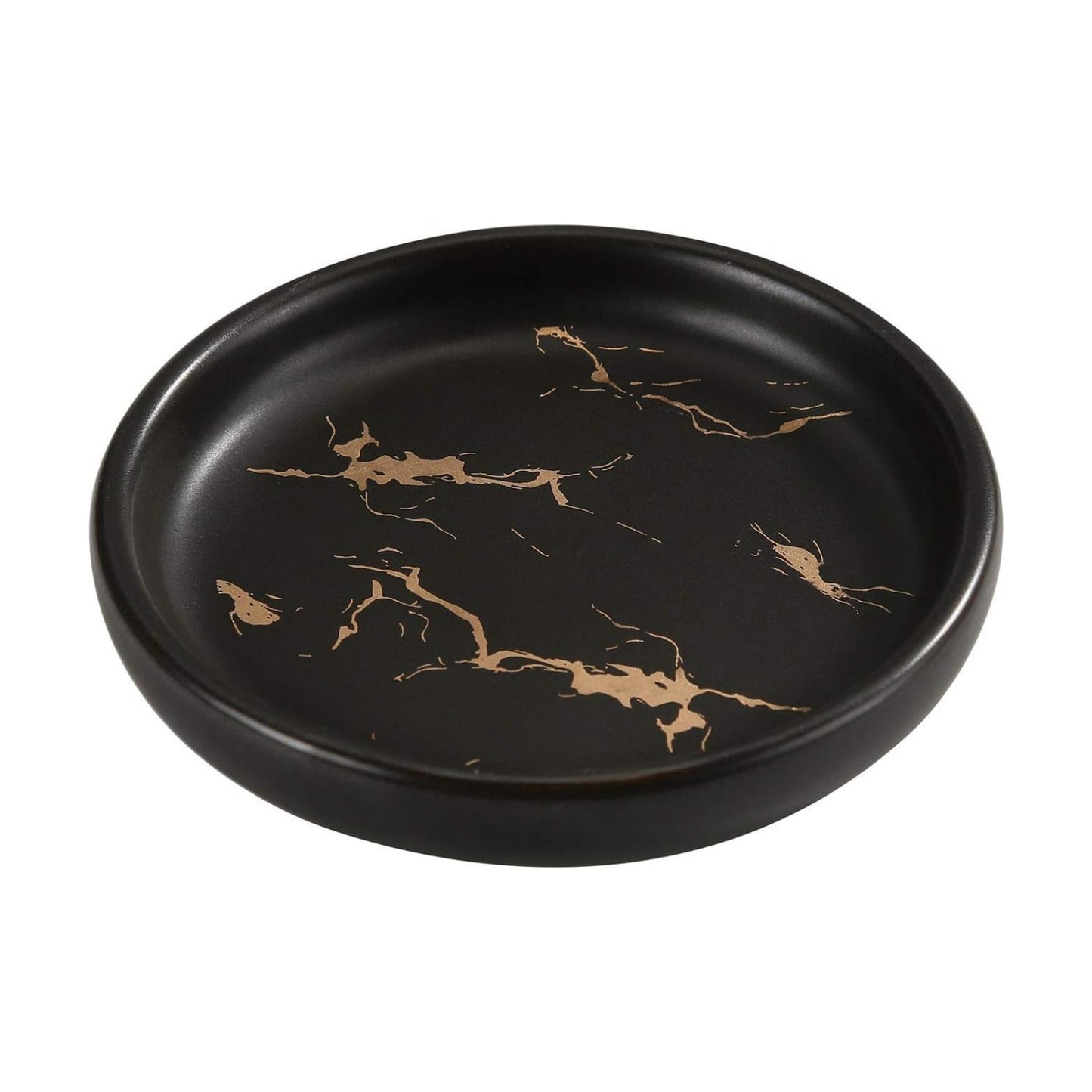 Ceramic Soap Dish Tray Holder / Black