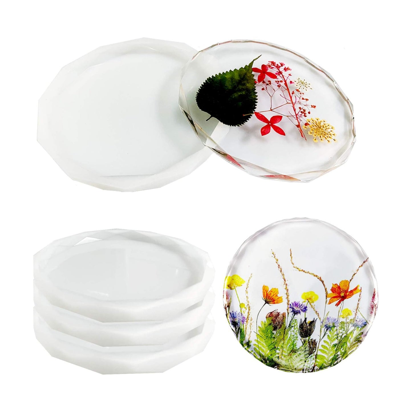 Resin Coaster Molds / Set of 4
