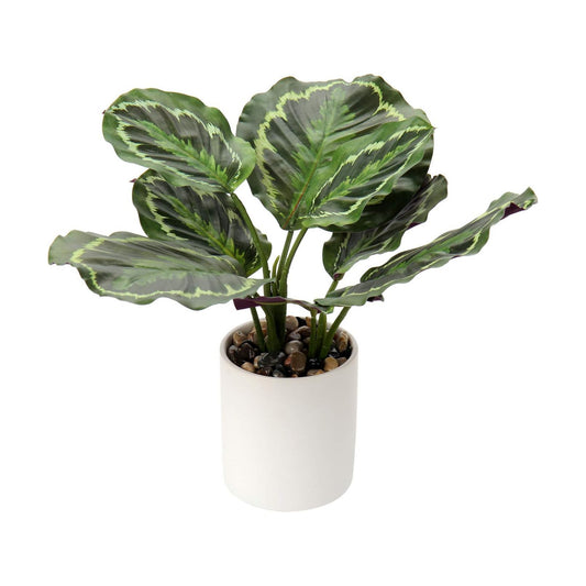 Artificial Potted Plants 13" Faux Plants Indoor Small Fake Plant Decor / Greenery#002 / Green
