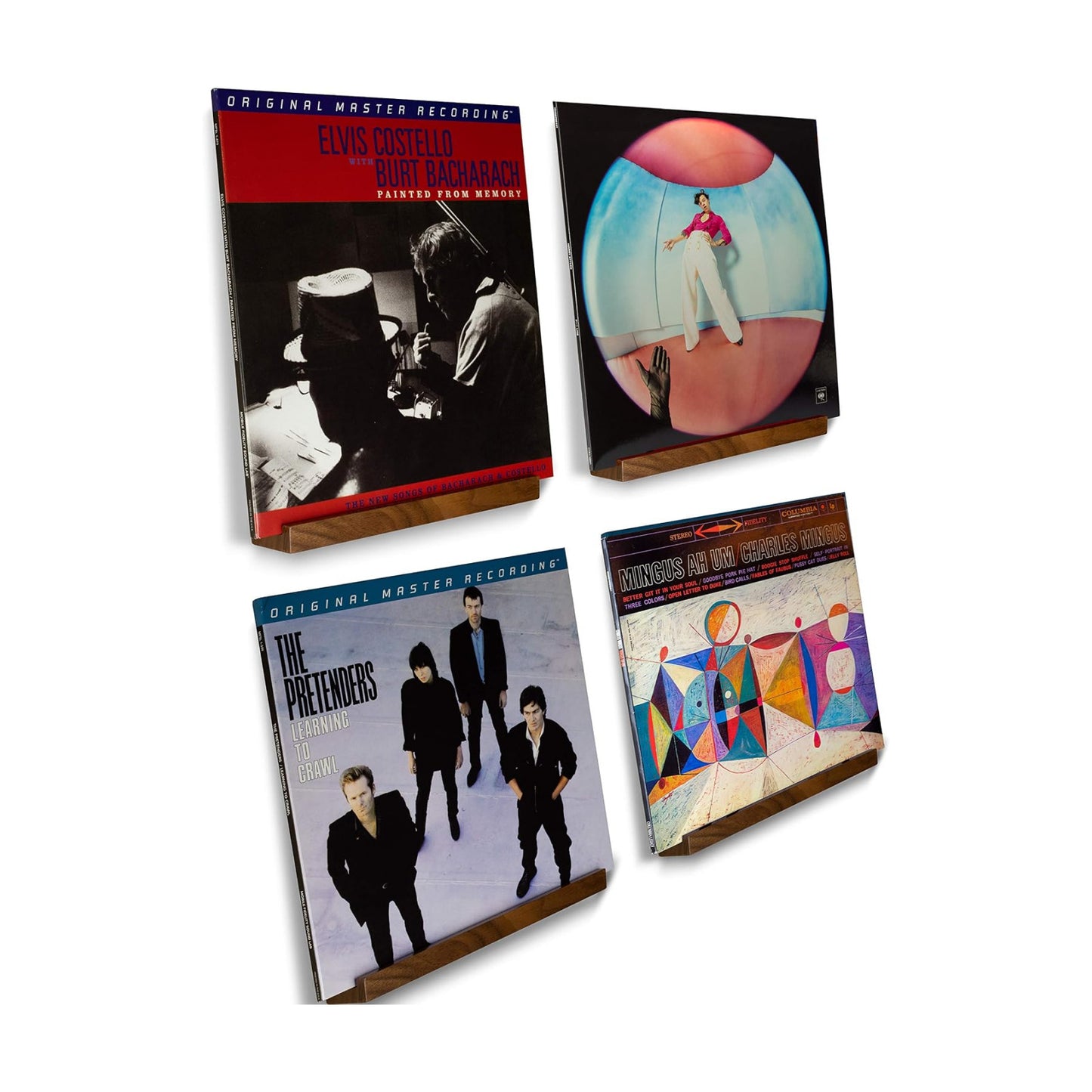 Walnut Vinyl Record Display Shelves, Album Art & Now Playing | Solid walnut shelves for album art décor or now playing