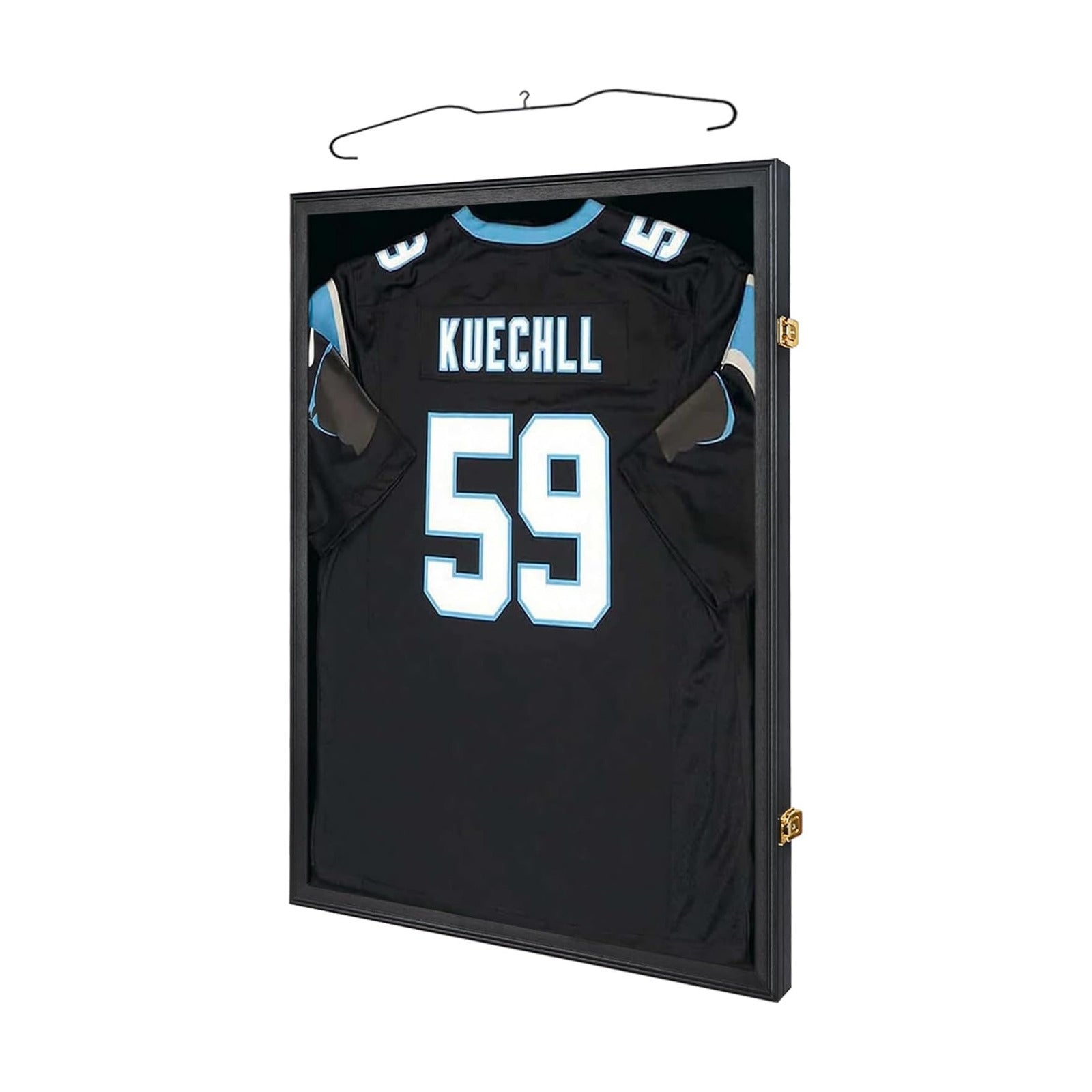 IHEIPYE Jersey Frame Display Case Shadow Box - Lockable with UV Protection Acrylic and Hanger for Baseball, Basketball
