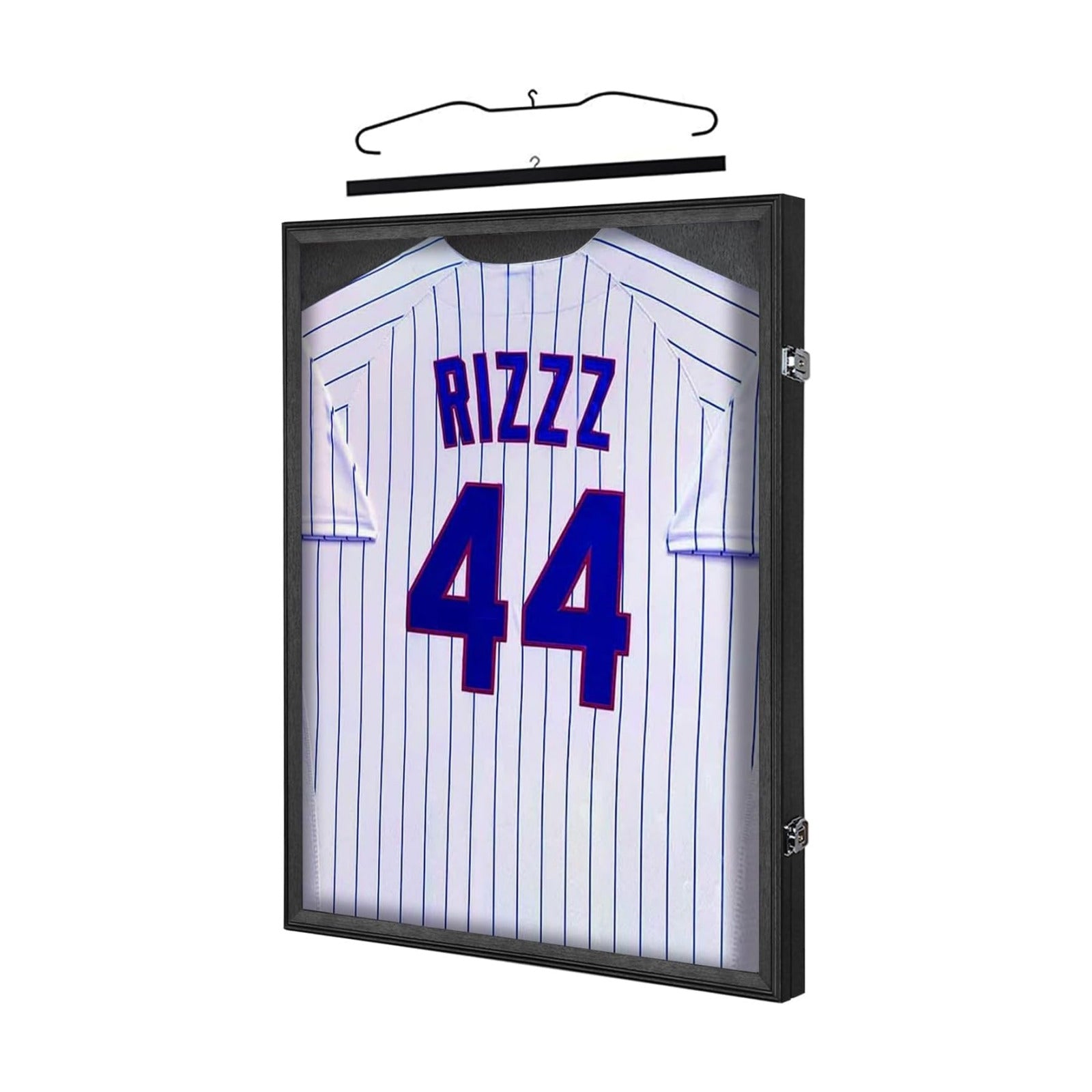 IHEIPYE Jersey Display Case Jersey Frame Large Shadow Box Black | Lockable, UV Protection, Hanger, Baseball Basketball