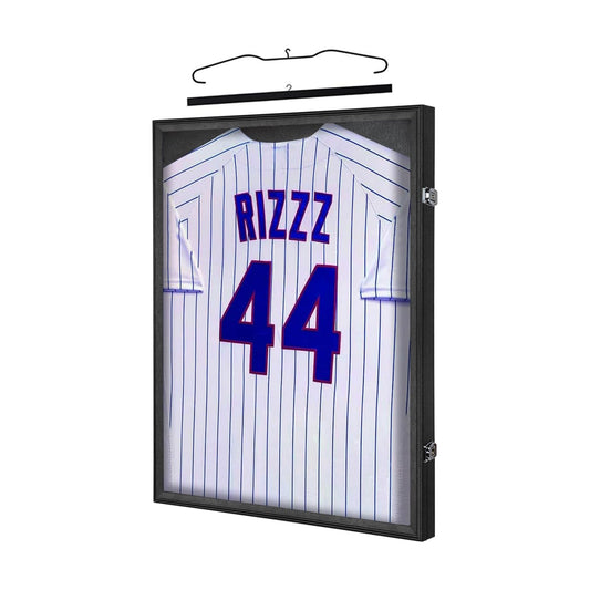 IHEIPYE Jersey Display Case Jersey Frame Large Shadow Box Black | Lockable, UV Protection, Hanger, Baseball Basketball