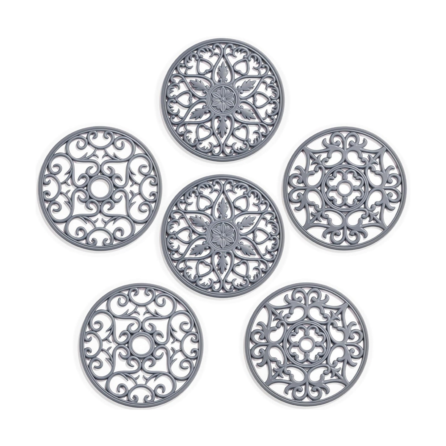 Heat Resistant Pots and Pans Holders / 02-grey / Set of 6