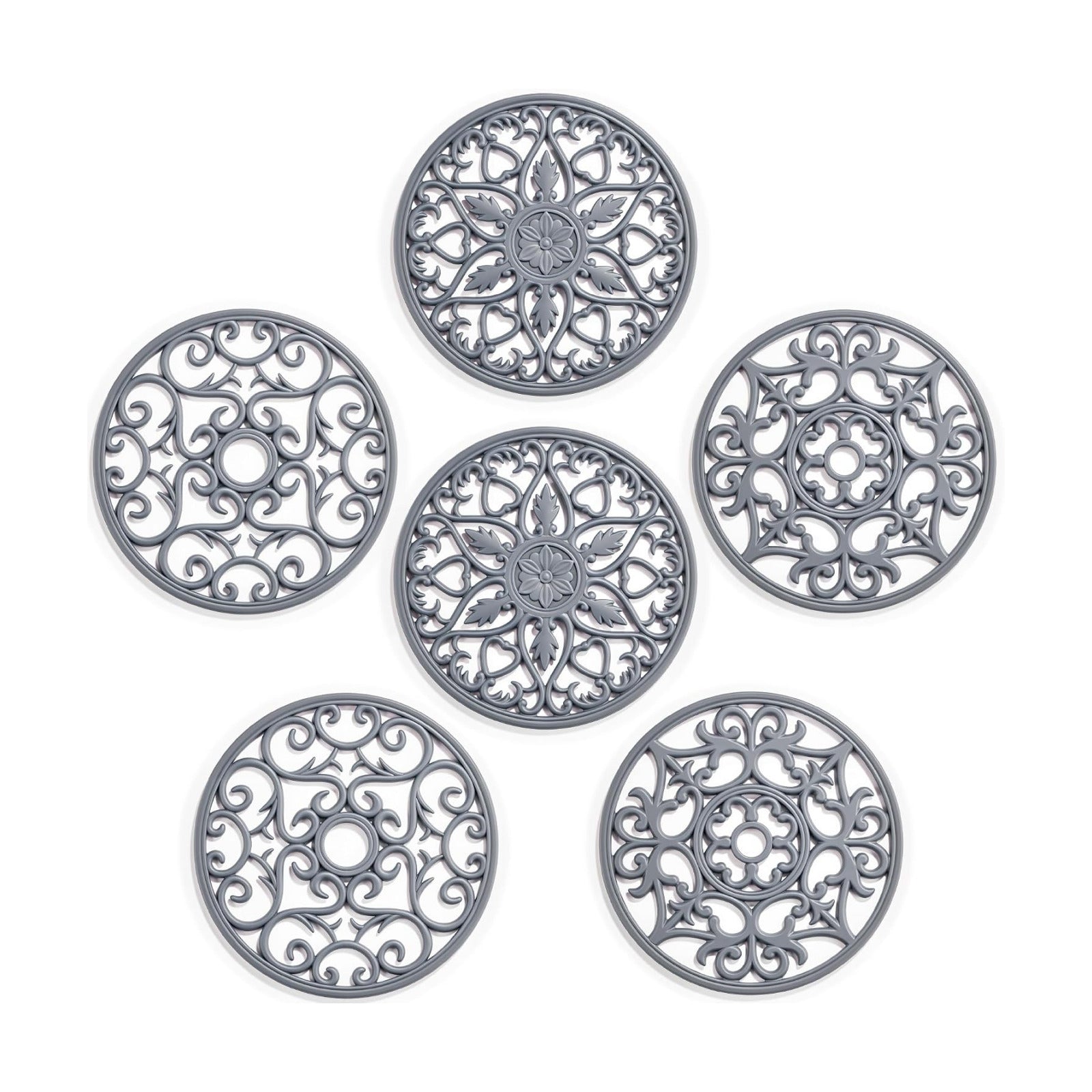 Heat Resistant Pots and Pans Holders / 02-grey / Set of 6