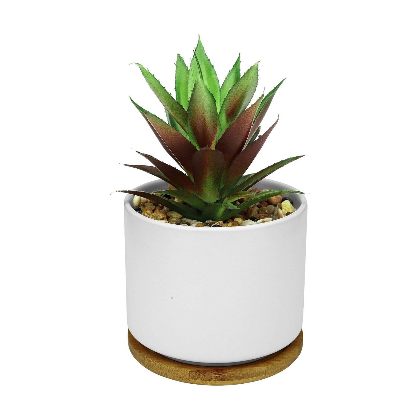 Ceramic Pot and Wooden Tray / 1 Set Pineapple
