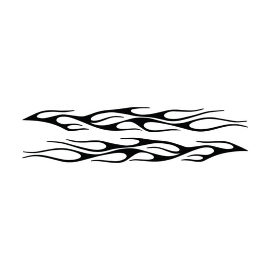 Flame Stripe Racing 4 Waterproof Vinyl Decal Stickers for Laptop Phone / 8.3 x 2 / Black / Set of 2
