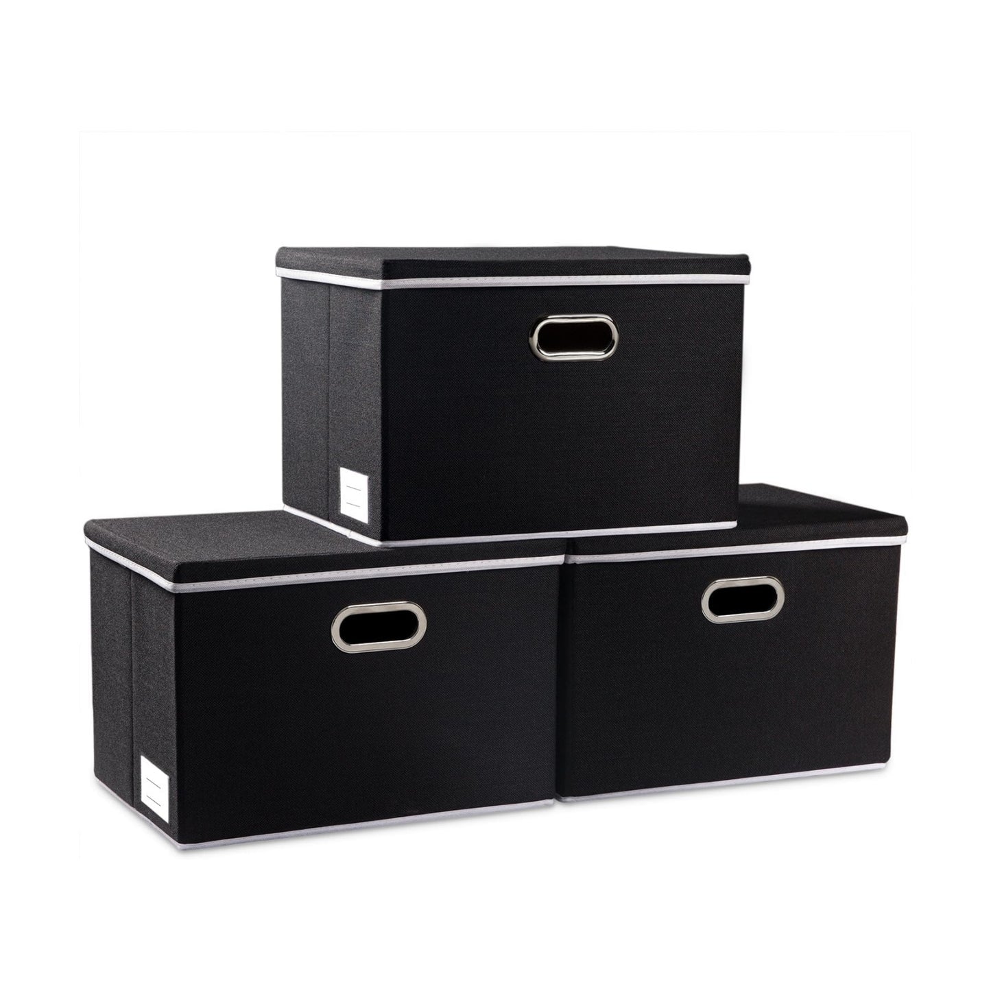 Large Foldable Storage Boxes / Black / L / Set of 3