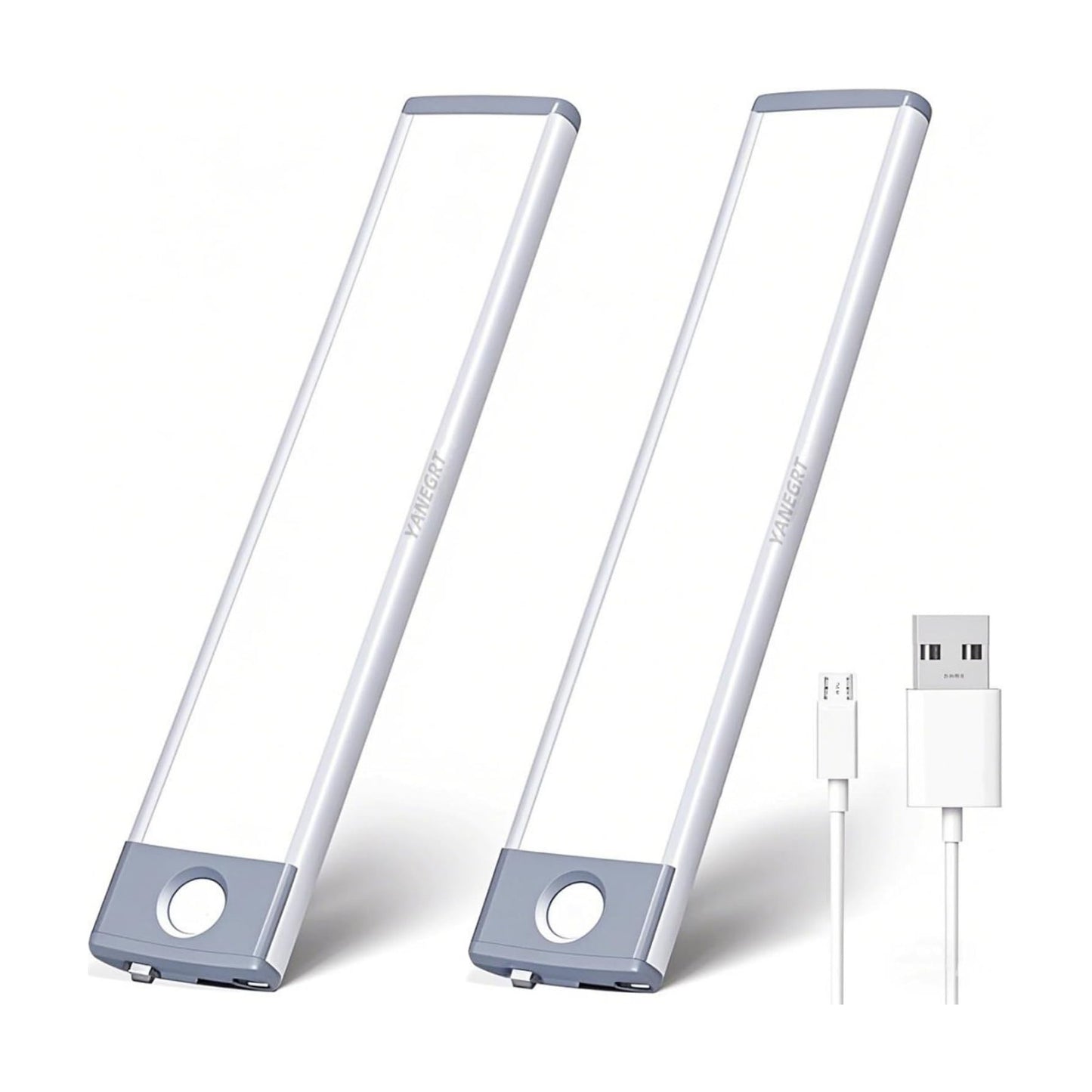 2 Pack Under Cabinet Lighting with Motion Sensor - 30 LED 10 Inch, Wireless USB-C Rechargeable Magnetic for Kitchen