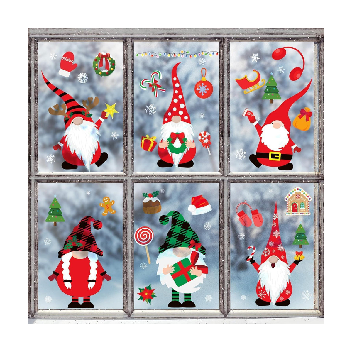 Christmas Decorations, Christmas Window Clings Stickers Decals Decor
