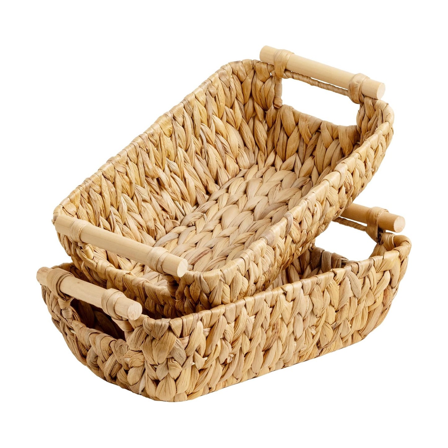 Hand-Woven Wicker Baskets / Natural / Small / Set of 2