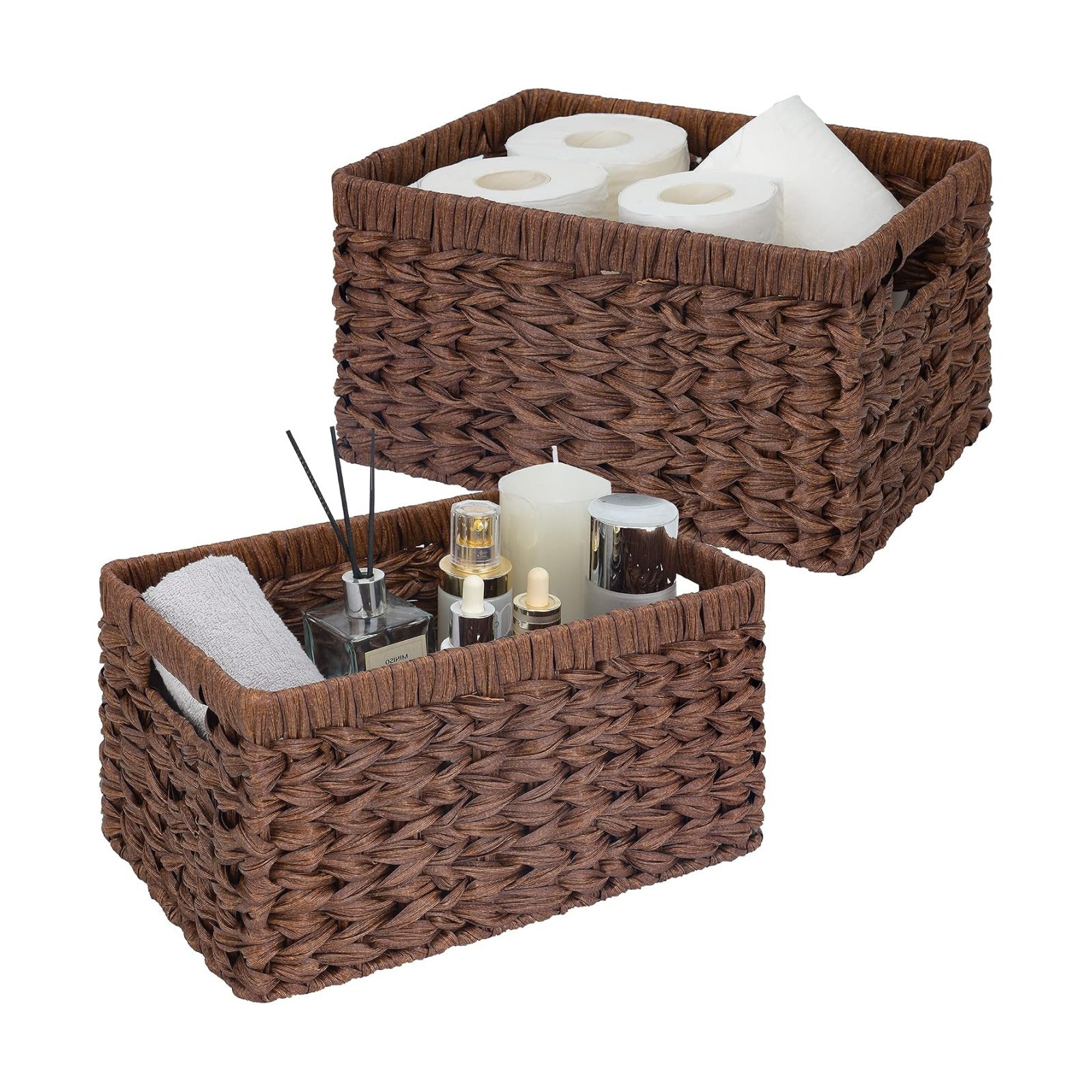 Wicker Storage Baskets / Brown