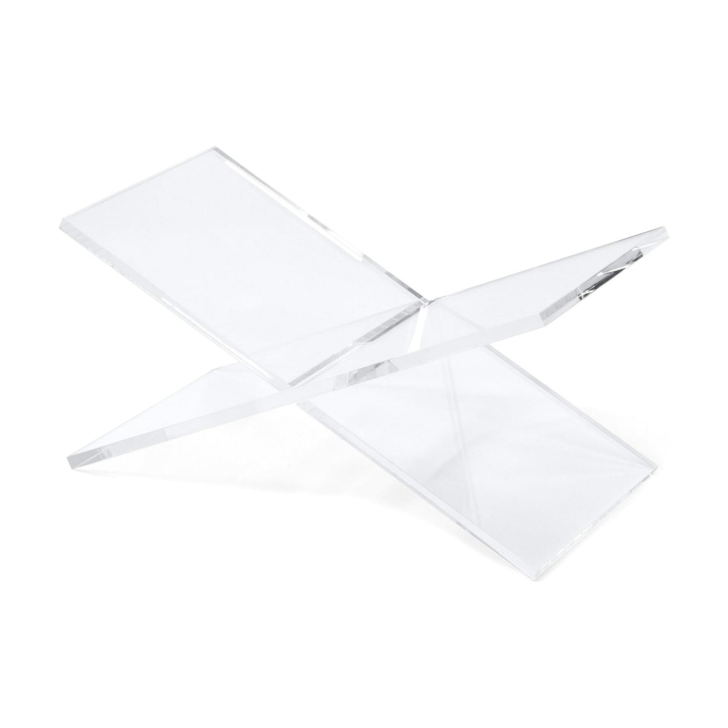 Transparent Acrylic Book Holder 2 Piece Reading Stand for Open and Closed Books / Clear