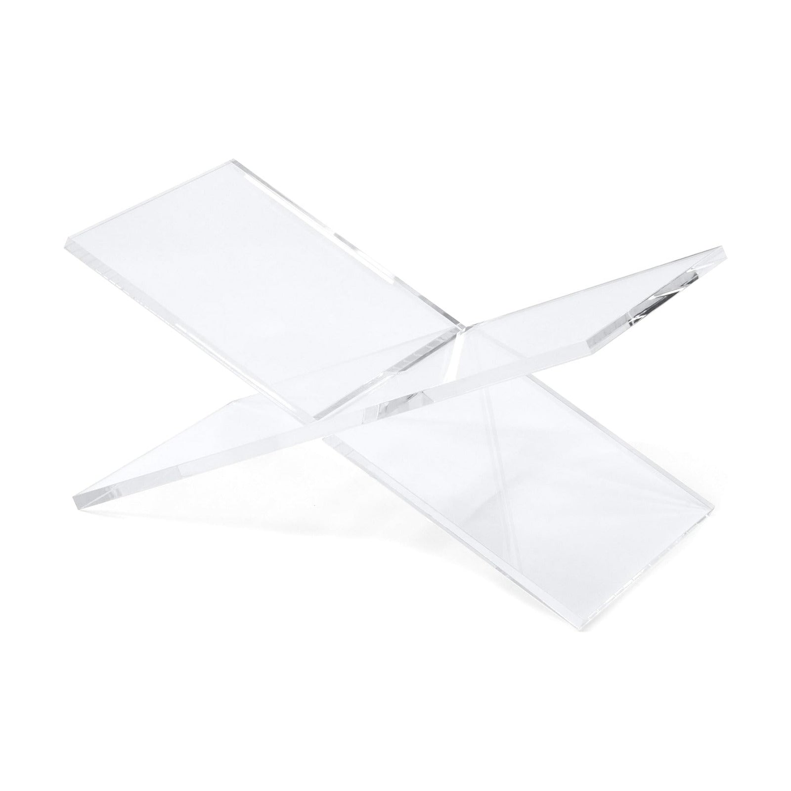Transparent Acrylic Book Holder 2 Piece Reading Stand for Open and Closed Books / Clear