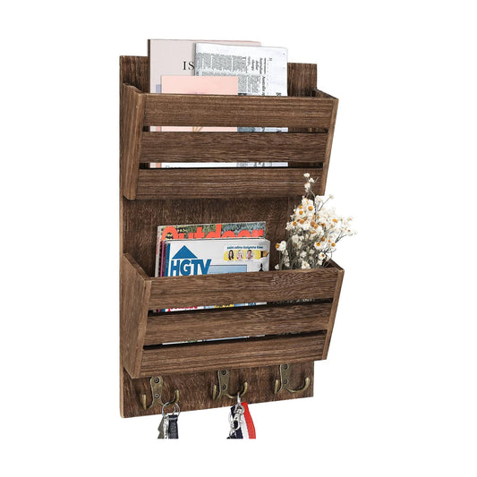 Cedar Wood Key Holder for Letters / Brown