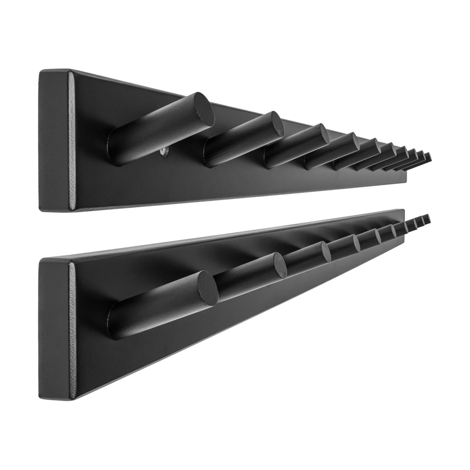 WEBI Coat Rack Wall Mounted,10 Hooks,38" Long Coat Hanger Wall Mount,Bamboo Peg Rail Hat Hooks for Hanging