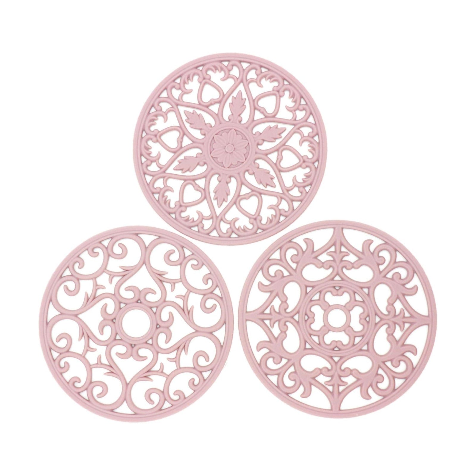 Silicone Pot Holders / K: Style 1- Pink