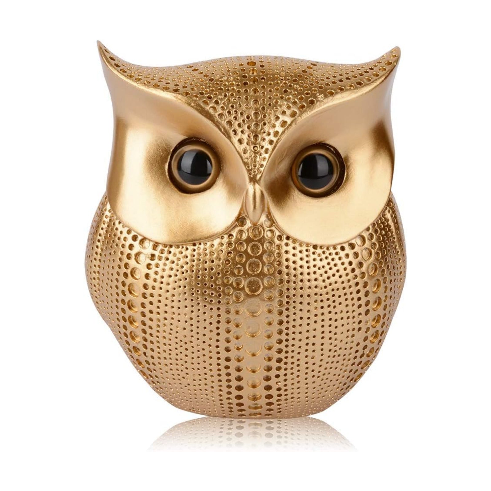 Owl Statue / Retro Buho Owls Figurines for Unique Home Decorations / Gold