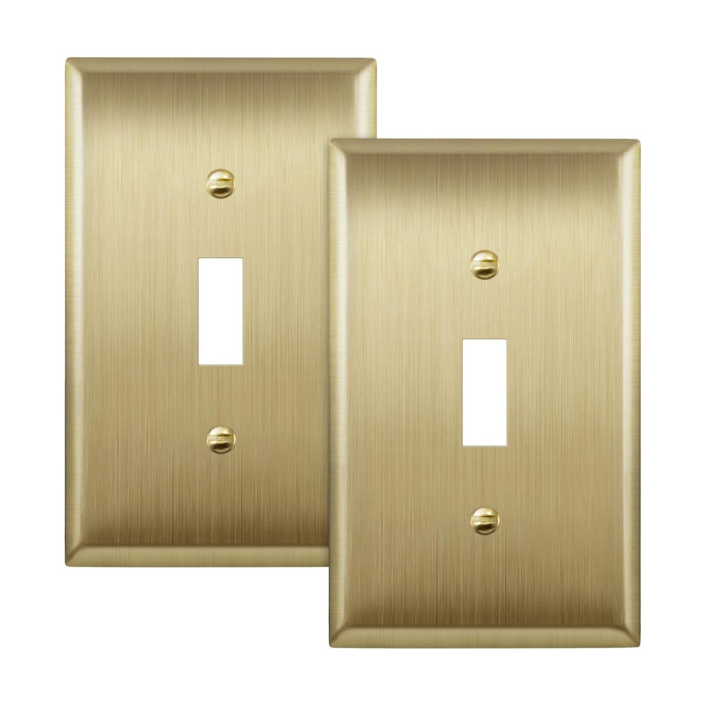 ENERLITES Toggle Light Switch Metal Wall Plate, Stainless Steel Switch Cover, Corrosion Resistant, Standard Size 1-Gang