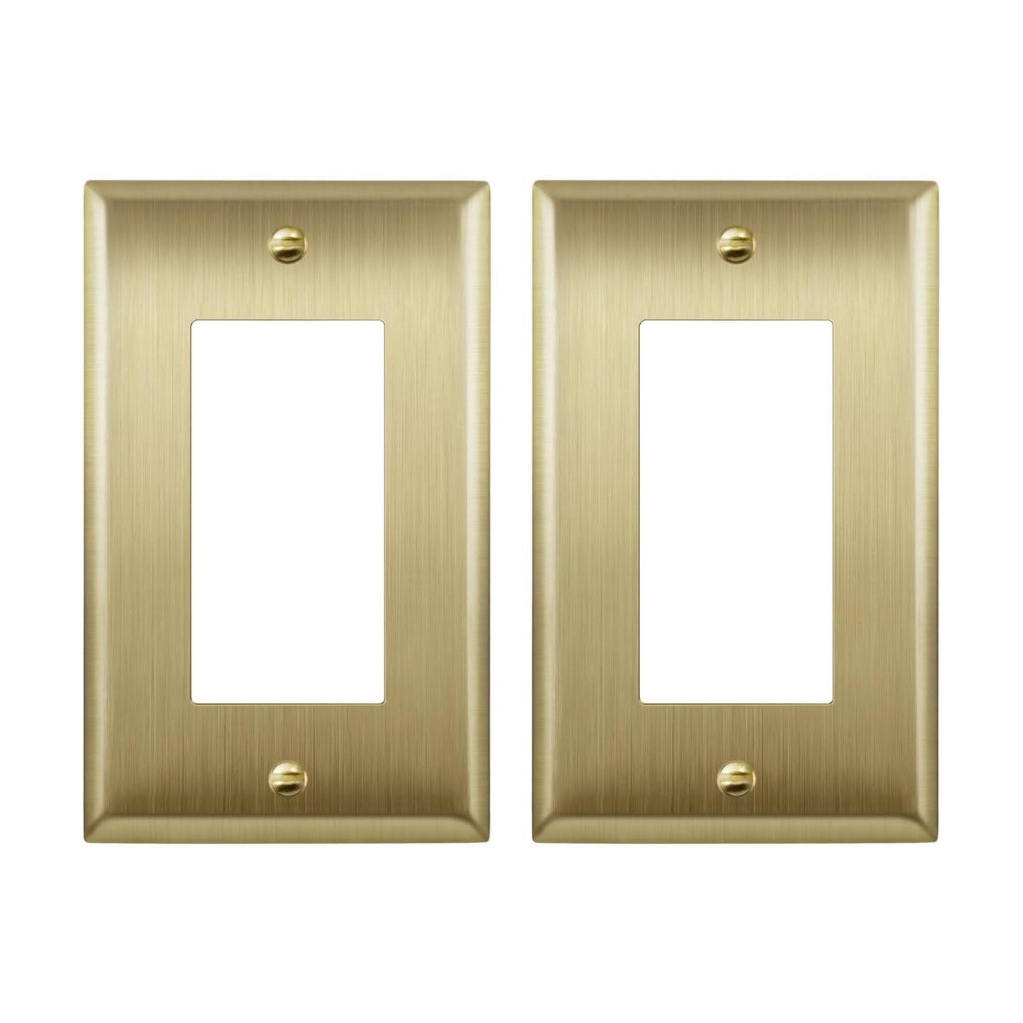 ENERLITES Decorator Switch or Outlet Metal Wall Plate, Stainless Steel Outlet Cover, Corrosion Resistant, Size 1-Gang