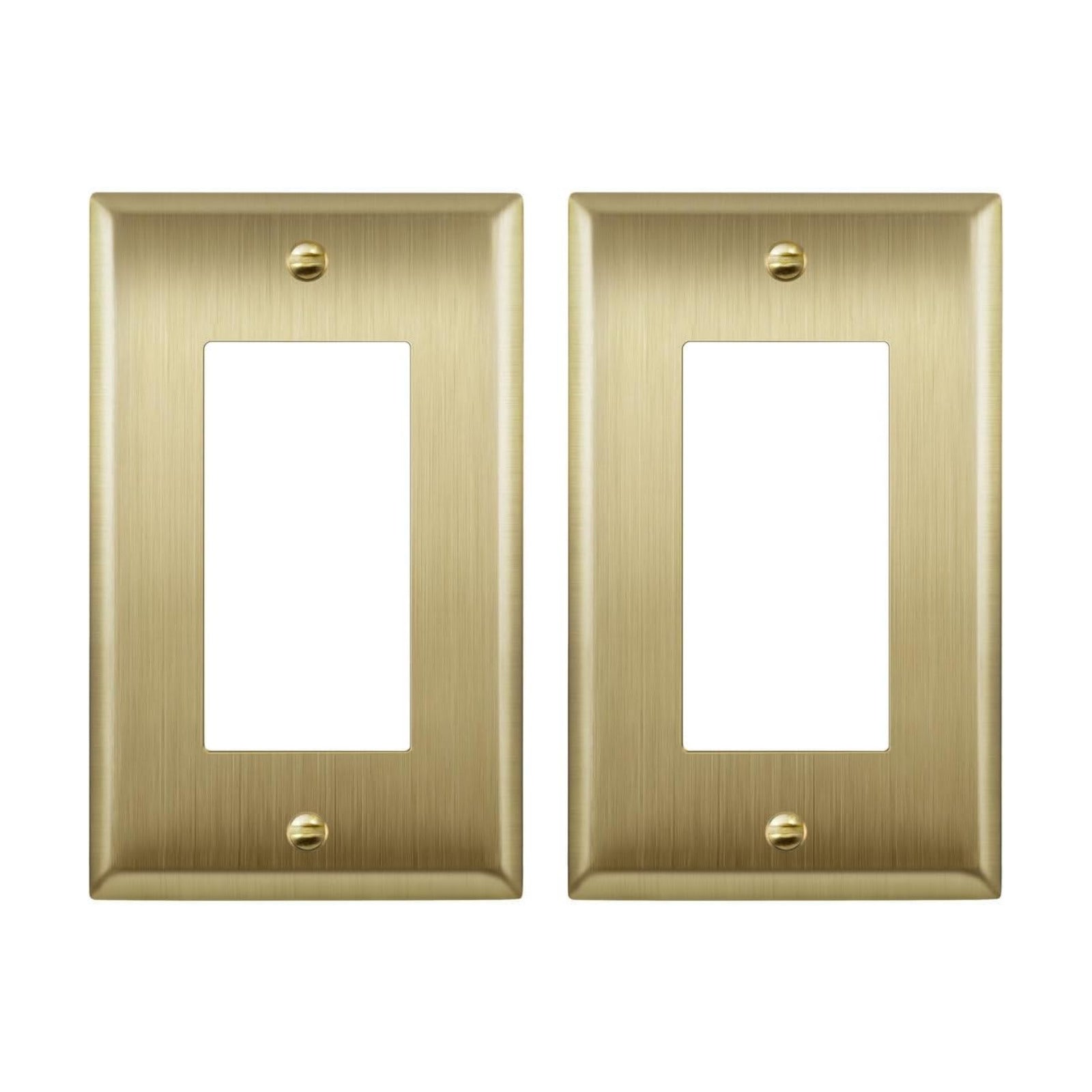 ENERLITES Decorator Switch or Outlet Metal Wall Plate, Stainless Steel Outlet Cover, Corrosion Resistant, Size 1-Gang