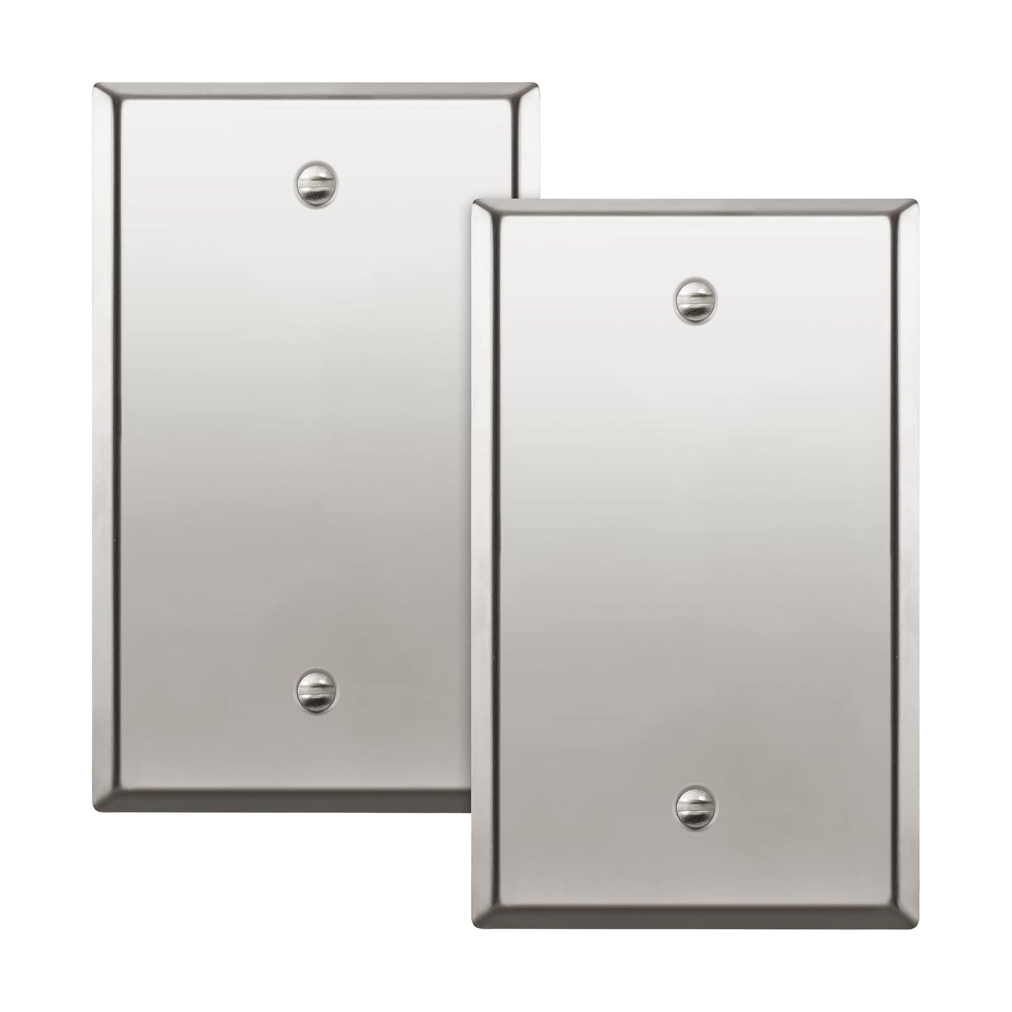 ENERLITES Blank Device Metal Wall Plate, Stainless Steel 201, Corrosion Resistant, Size 1-Gang 4.50" x 2.76"