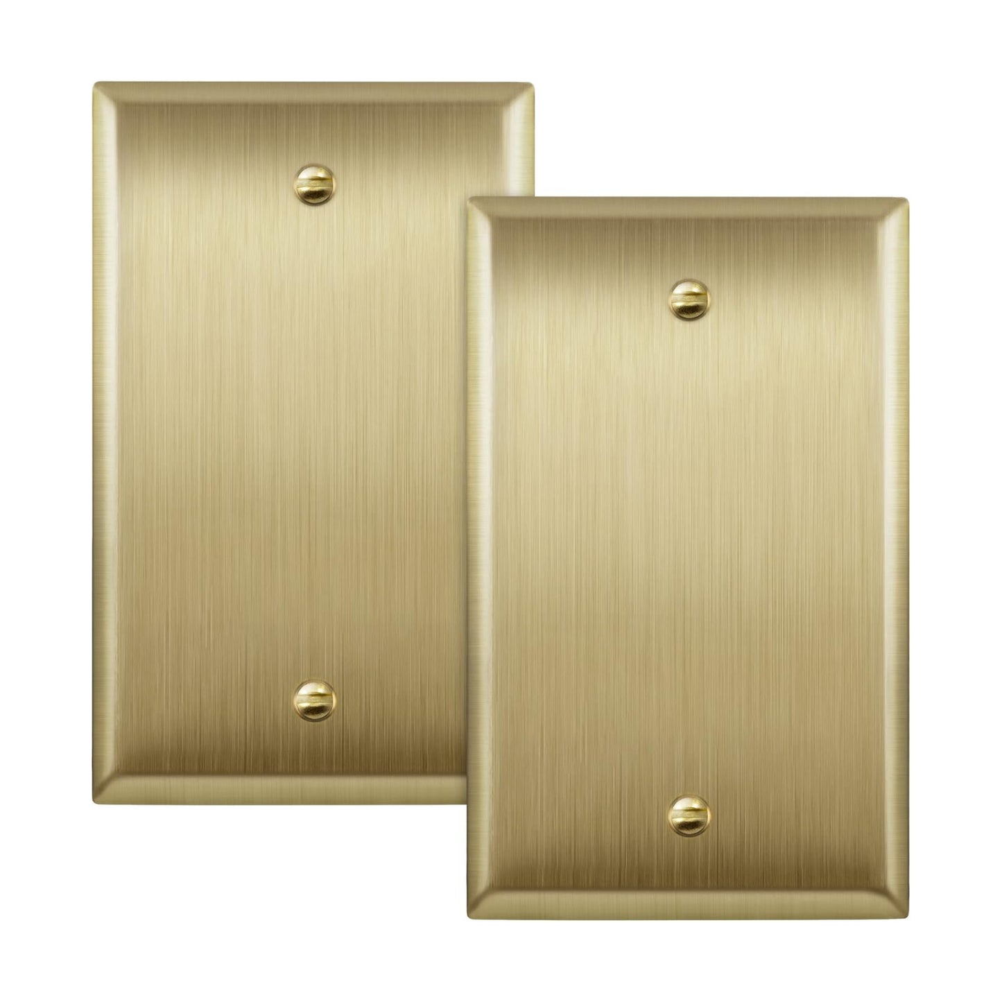 ENERLITES Blank Device Metal Wall Plate, Stainless Steel 201, Corrosive Resistant, Size 1-Gang 4.50" x 2.76"