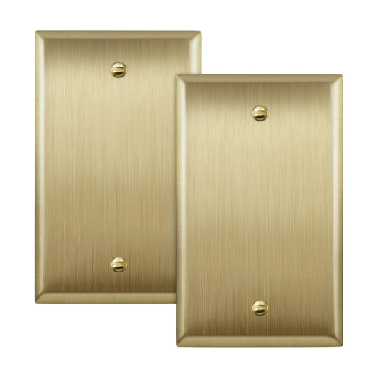 ENERLITES Blank Device Metal Wall Plate, Stainless Steel 201, Corrosive Resistant, Size 1-Gang 4.50" x 2.76"