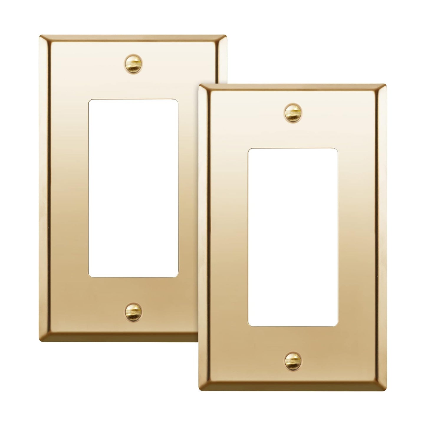 ENERLITES Decorator Switch Metal Wall Plate, Stainless Steel Outlet Cover, Corrosion Resistant, Size 1-Gang 4.50" x