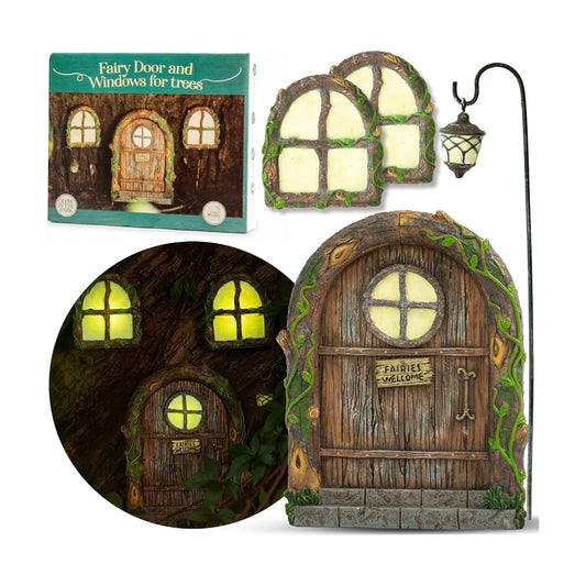 Fairy Doors for Trees / Pixie - Fairy Door and 2 Windows