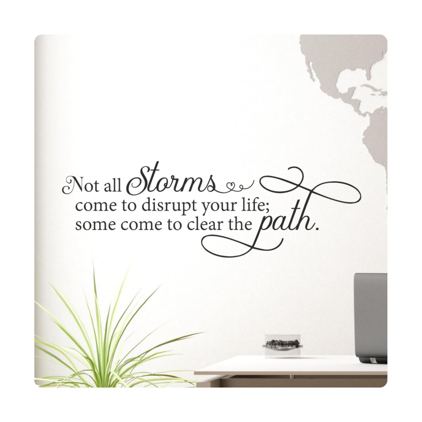 Some Come to Clear The Path Wall Sticker Inspirational Wall / Black / 32 x 10