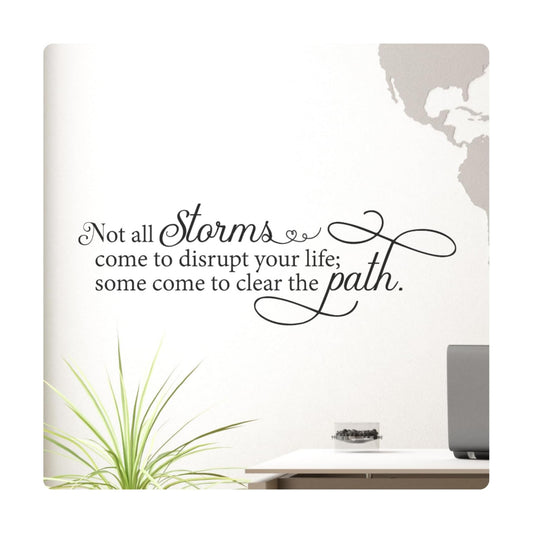 Some Come to Clear The Path Wall Sticker Inspirational Wall / Black / 32 x 10